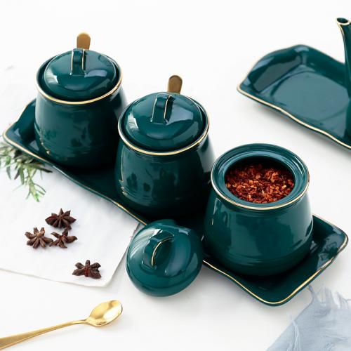 Céramique Ensemble Cruet Solide plus de couleurs pour le choix Ensemble