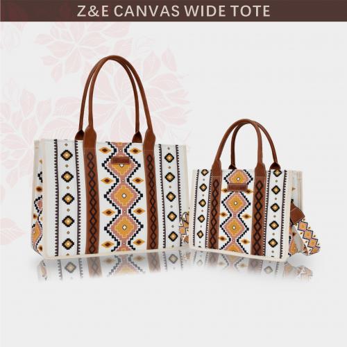 Canvas Handbag Solid beige and coffee PC