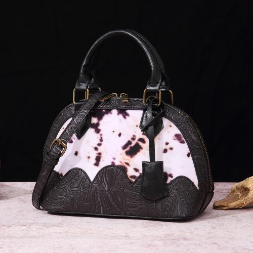 PU Leather Handbag attached with hanging strap Solid PC