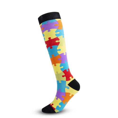 Polyamide Women Sport Socks flexible & sweat absorption printed Pair