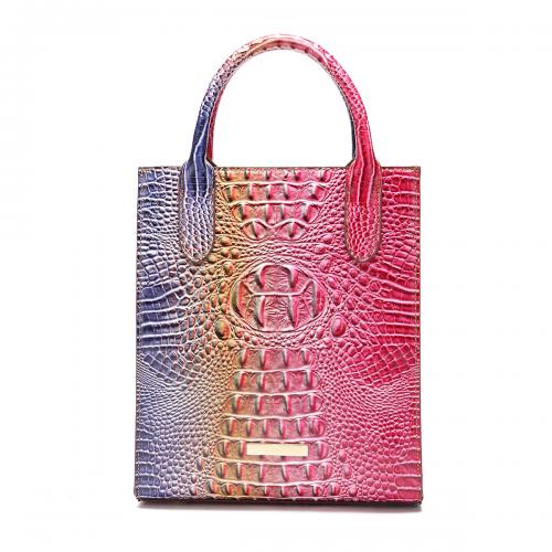 PU Leather Easy Matching Handbag attached with hanging strap crocodile grain PC