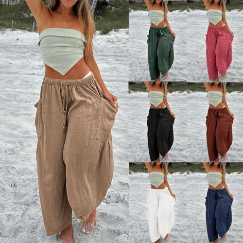 Polyester Pantalon large pour jambes Patchwork Solide plus de couleurs pour le choix pièce