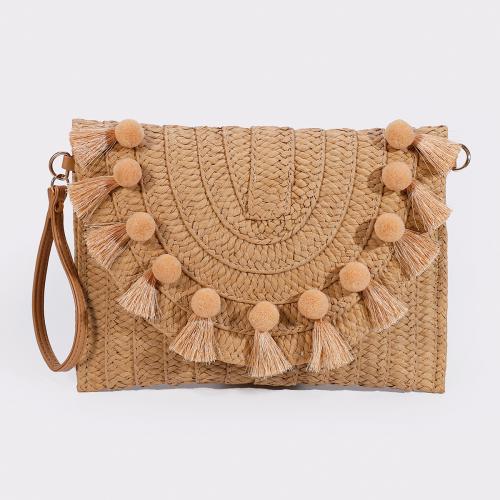 Straw Easy Matching & Tassels Crossbody Bag PC