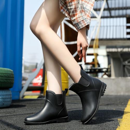 PVC Rain Boots Solid Pair