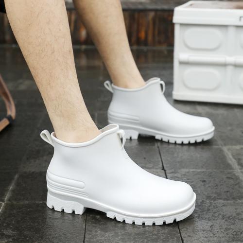 PVC Rain Boots & unisex Solid Pair