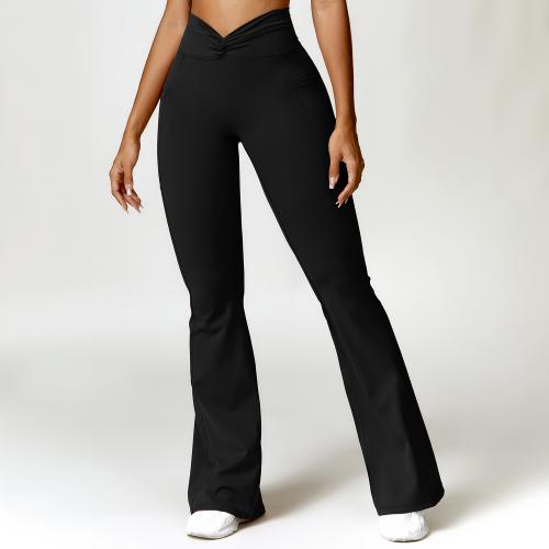 Polyamide & Spandex High Waist Women Yoga Pants lift the hip Solid PC