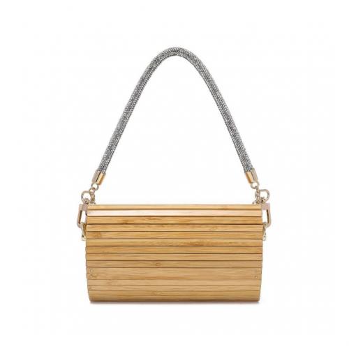 Bamboo & Rhinestone hard-surface & Easy Matching Handbag PC