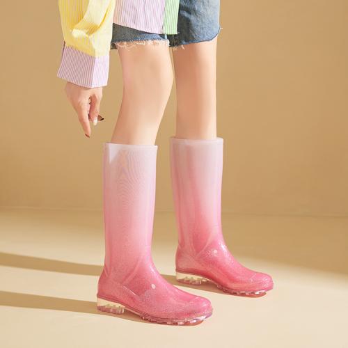 Pvc Bottes de pluie Solide plus de couleurs pour le choix Paire