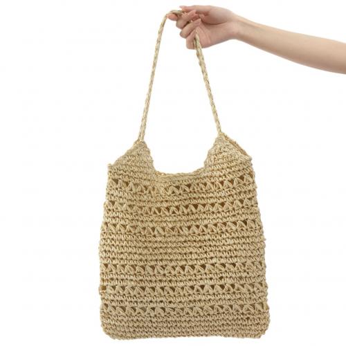 Paper Rope Easy Matching Woven Shoulder Bag large capacity PC