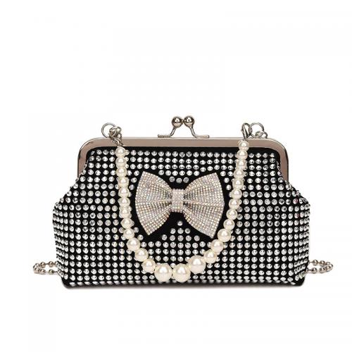 PU Leather iron-on Clutch Bag with chain PC