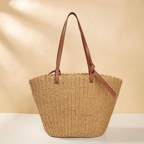 Paper Rope Easy Matching Woven Shoulder Bag large capacity PC