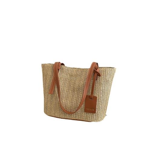 Straw Easy Matching Woven Shoulder Bag large capacity PC