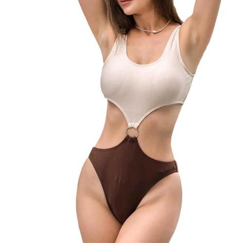 Spandex & Poliestere Monokini (Něm.) Stampato Patchwork Velbloud Nastavit