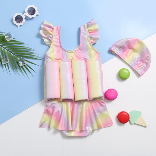 Polyester Costume flottant de natation d’enfants Solide multicolore pièce