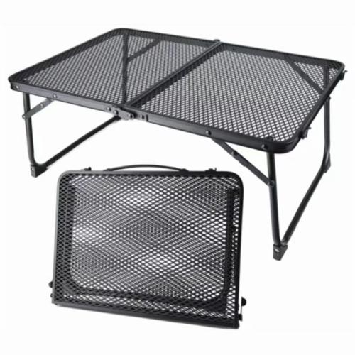 Alliage d’aluminium Table pliable extérieure Noir pièce