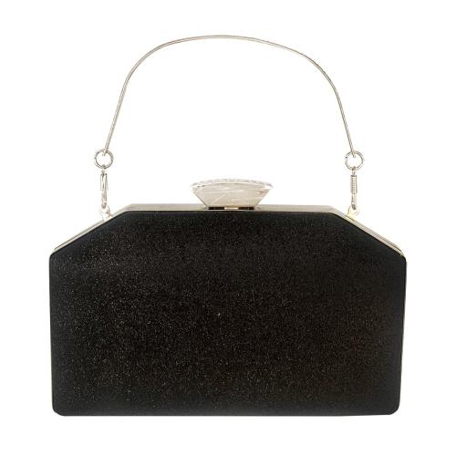 Polyester hard-surface & Easy Matching Clutch Bag with rhinestone PC