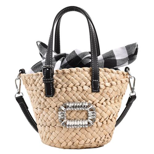 Straw Easy Matching Woven Tote attached with hanging strap PC