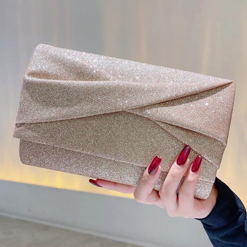 Polyester Clutch Bag, Solide, Champagner,  Stück