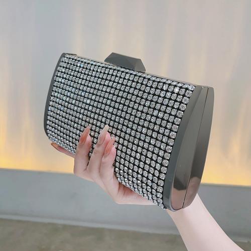 Glett & Polyester Clutch Bag, Silber,  Stück