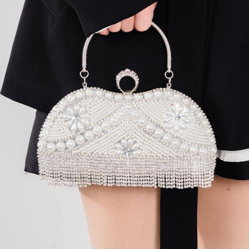 Synthetic Leather & Polyester Easy Matching Clutch Bag with rhinestone PC