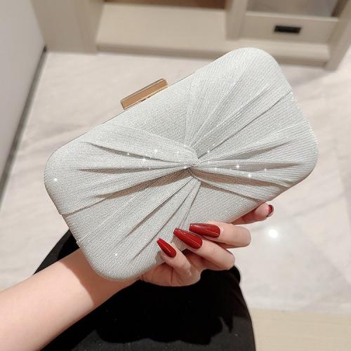 Satin Easy Matching Clutch Bag with rhinestone PC