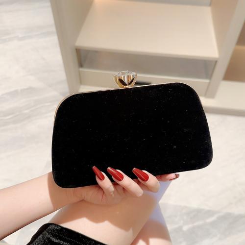 Velour Easy Matching Clutch Bag black PC