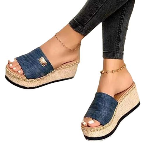 Rubber & PU Leather Women Sandals hardwearing & anti-skidding Solid PC