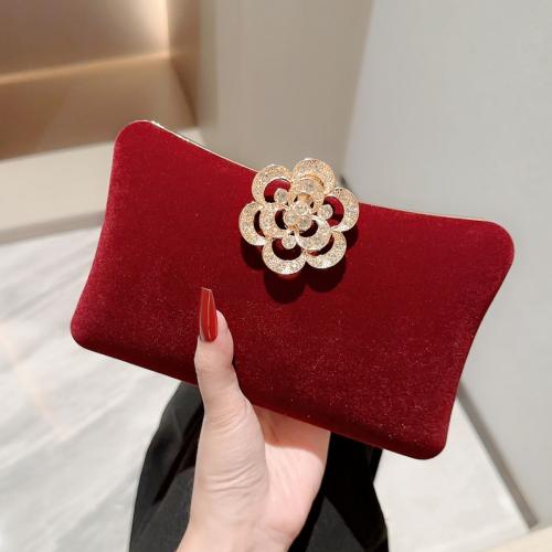 Velour Clutch Bag, Floral, mehr Farben zur Auswahl,  Stück