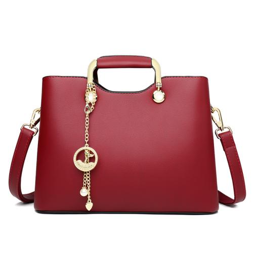 PU Leather Easy Matching Handbag large capacity & attached with hanging strap PC