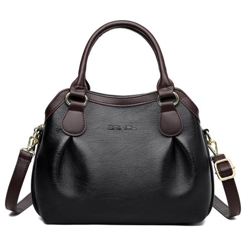 PU Leather Easy Matching Handbag large capacity & attached with hanging strap PC