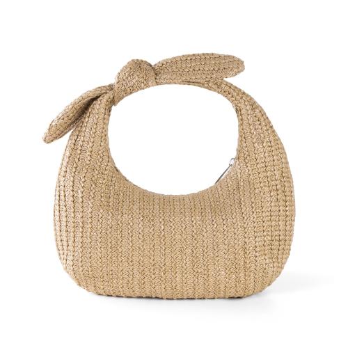 Stroh Gewebte Tote, Khaki,  Stück