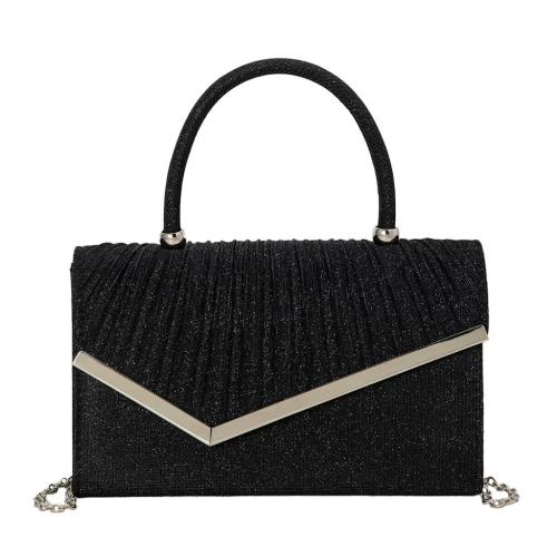 Polyester Easy Matching Clutch Bag with chain black PC