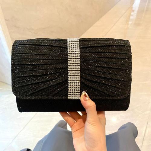 Polyester Clutch Bag, Schwarz,  Stück