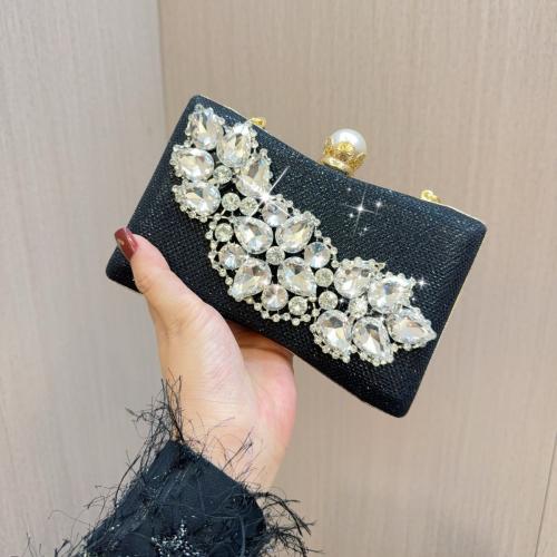 Polyester Easy Matching Clutch Bag with rhinestone PC