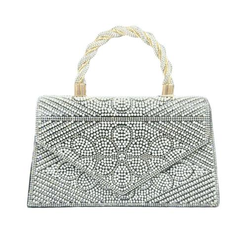 Polyester Easy Matching Clutch Bag with rhinestone floral PC