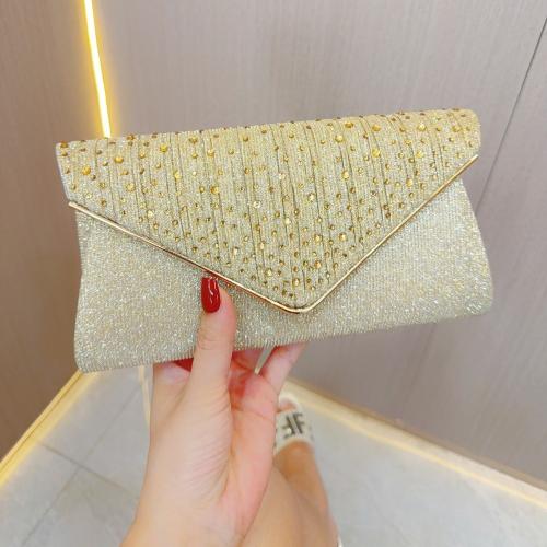 Polyester Clutch Bag, Gold,  Stück