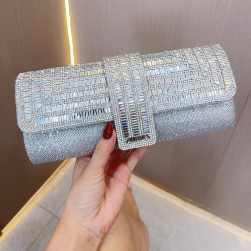 Polyester Easy Matching Clutch Bag with rhinestone PC