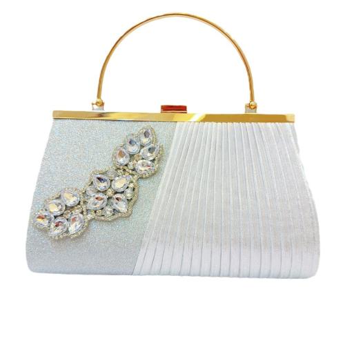 Polyester Easy Matching Clutch Bag with rhinestone floral PC