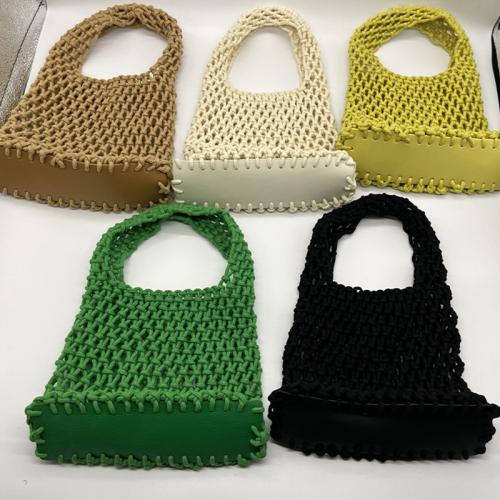 Cotton Cord Handmade & Bucket Bag Woven Tote hollow PC