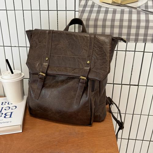 PU Cuir Backpack Café pièce