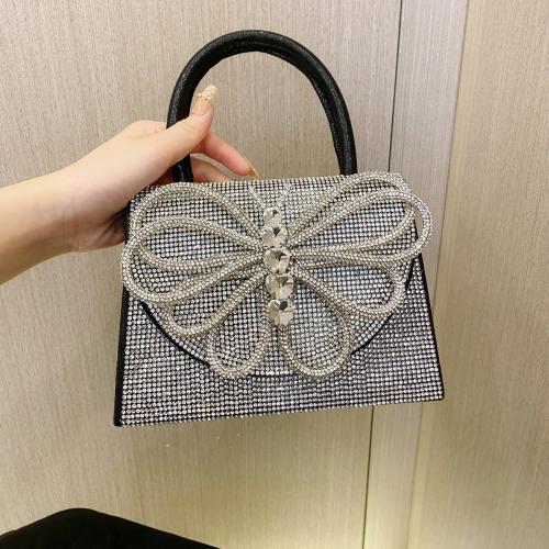 Polyester Easy Matching Clutch Bag with rhinestone butterfly pattern PC