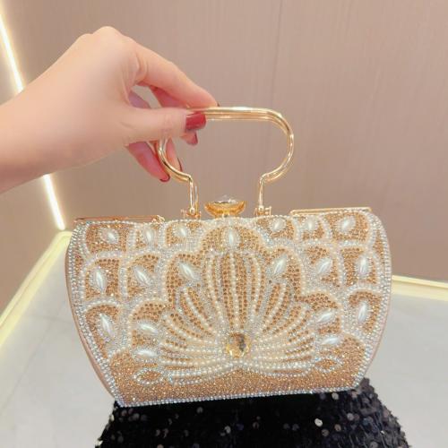 PU Leather & Polyester Easy Matching Clutch Bag with rhinestone PC