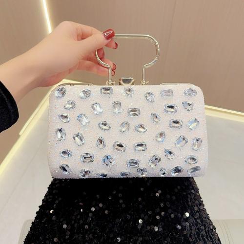 PU Leather & Polyester Easy Matching Clutch Bag with rhinestone PC