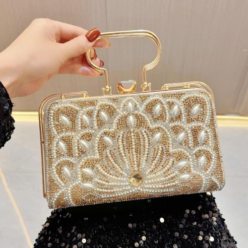 PU Leather & Polyester Easy Matching Clutch Bag with rhinestone PC