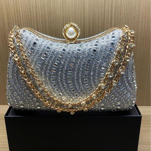 Polyester Easy Matching Clutch Bag with rhinestone PC