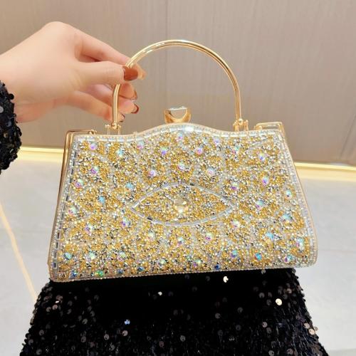 PU Leather & Polyester Easy Matching Clutch Bag with rhinestone PC