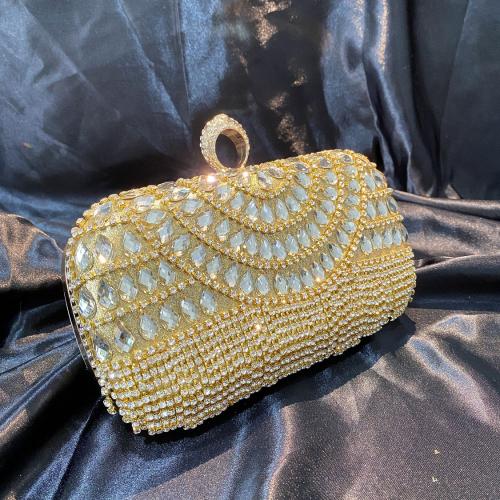 Polyester Easy Matching Clutch Bag with rhinestone PC