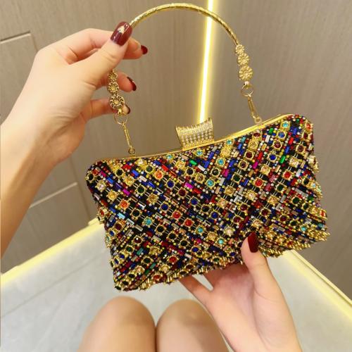 Polyester Easy Matching Clutch Bag with rhinestone PC