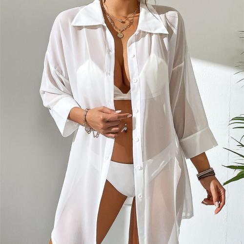 Polyester Zwemmen Cover Ups Witte stuk