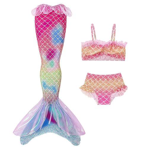 Polyester Maillot de bain trois pièces pour enfants Ensemble